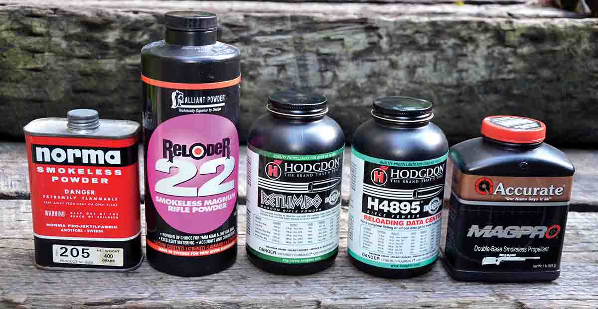 When handloading for his first 6mm-284, Layne found Norma 205 to deliver top velocities with all bullet weights and accuracy was quite good. That powder has long been discontinued, but a number of others available today are quite suitable.